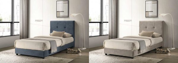 Fabric Bed FAB1043A - Single size Easy Clean Fabric