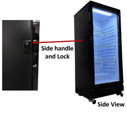 AIFA Standing Chiller, Adjustable Shelving, 165L Capacity, Lightings, Glass Door - LSC-180X