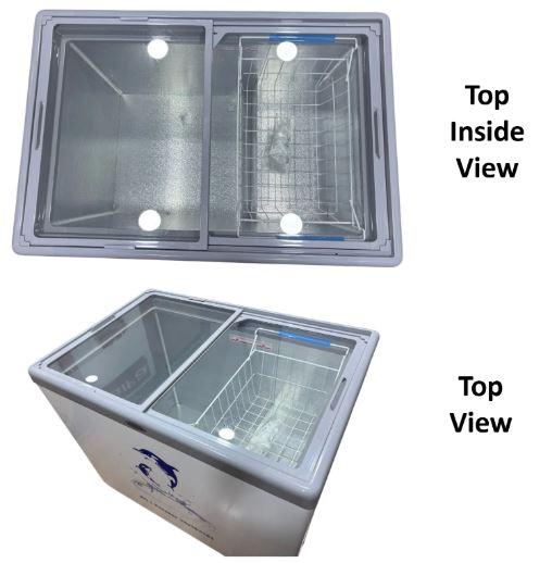 Aucma SD-300F Sliding Door Chest Freezer, 300L Capacity, easy access and efficient storage