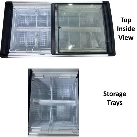 Aucma Sliding Door Chest Freezer, Frameless glass door design, 665L Capacity - SD-665