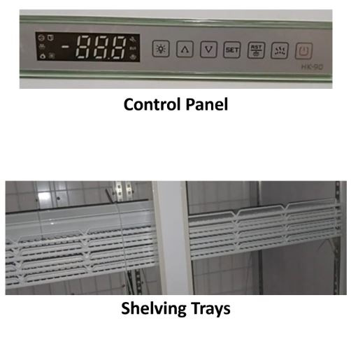 Aucma SD-942SBID Upright No Frost Ventilated Display Freezer, -15°C to -22°C, 942L capacity
