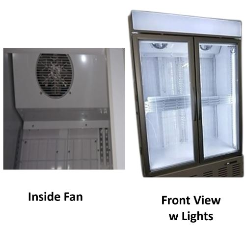 Aucma SD-942SBID Upright No Frost Ventilated Display Freezer, -15°C to -22°C, 942L capacity