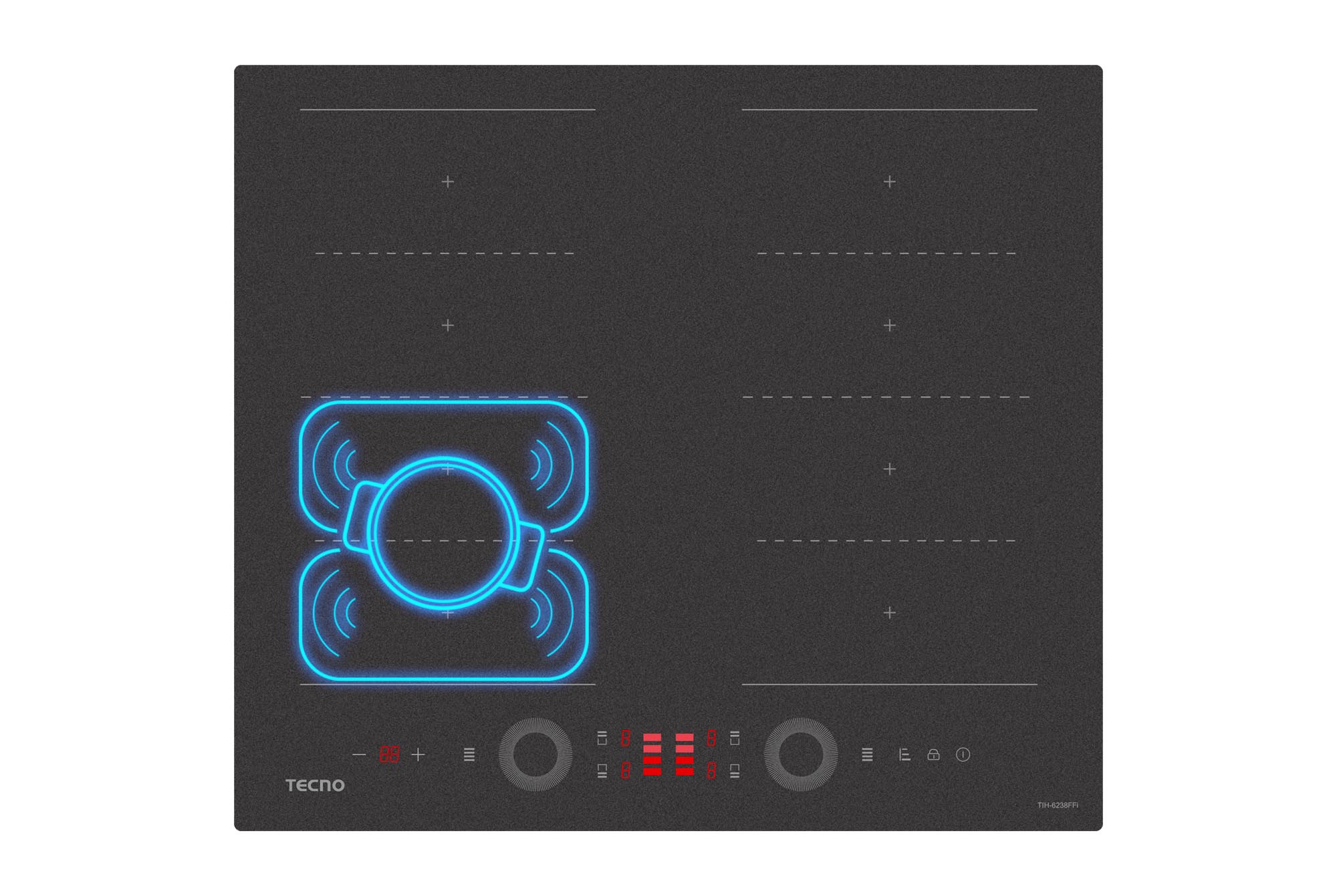 Tecno Flexible Zone 60cm Induction Hob with iMove Function TIH-6238FFi