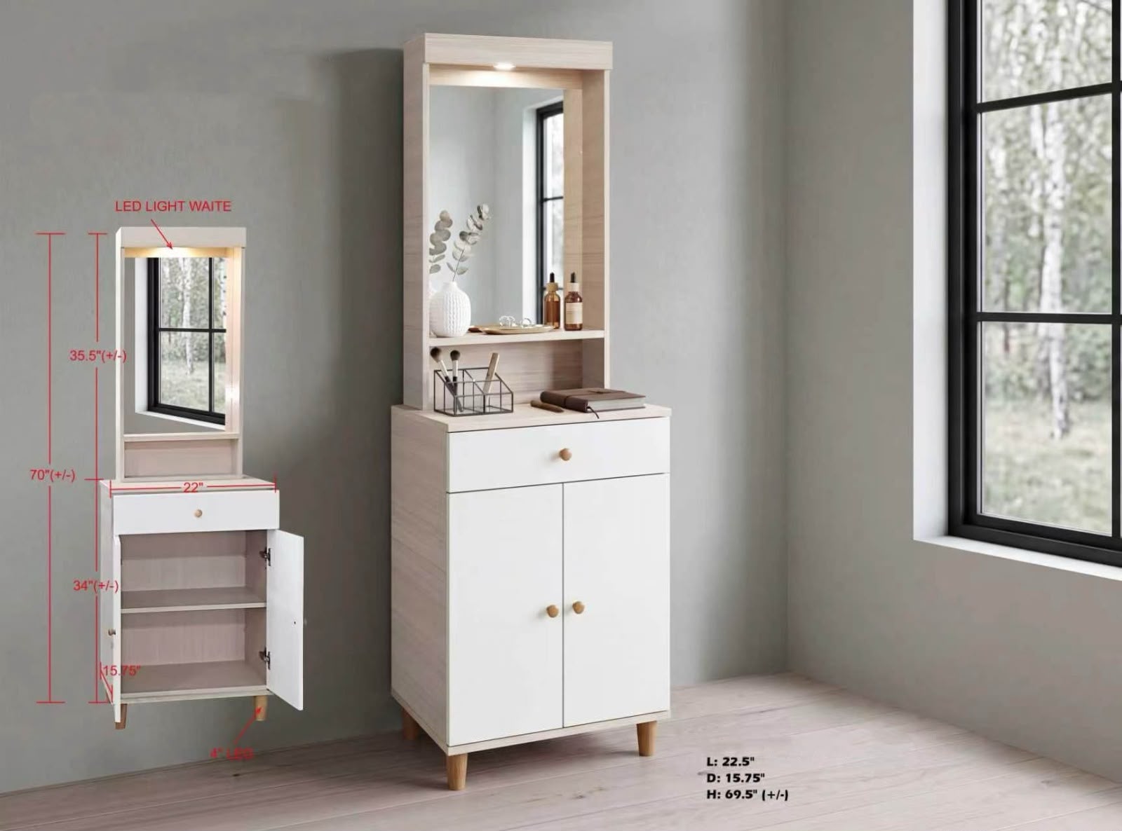 Dressing Table with LED Lights DST1249