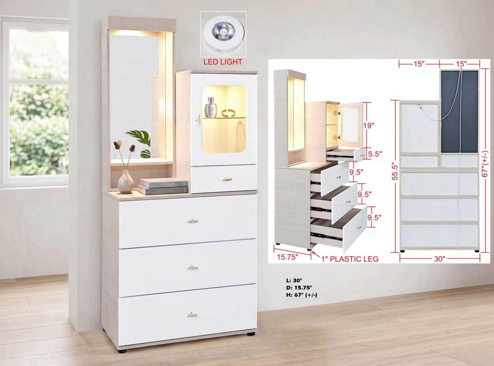 Dressing Table with LED Lights DST1255