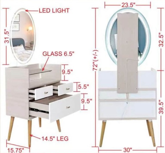 Dressing Table with LED Lights DST1256