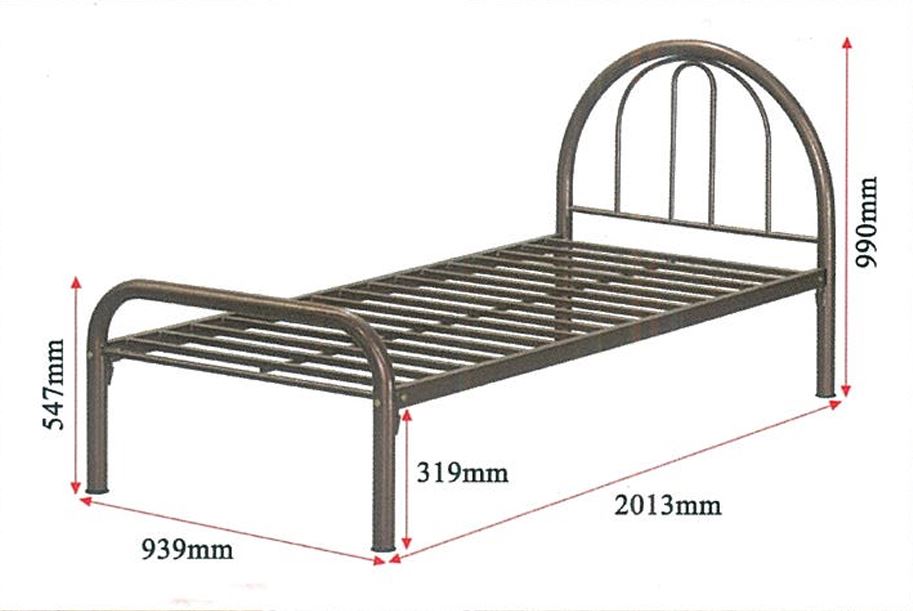 Metal Bed Frame MB1163 (Single Size) - Available 2 colors
